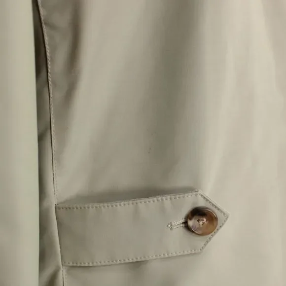 Luciano Barbera NWD Wool Blend Trench / Overcoat Size 50 (40 US) Solid Light Tan - Picture 14 of 14